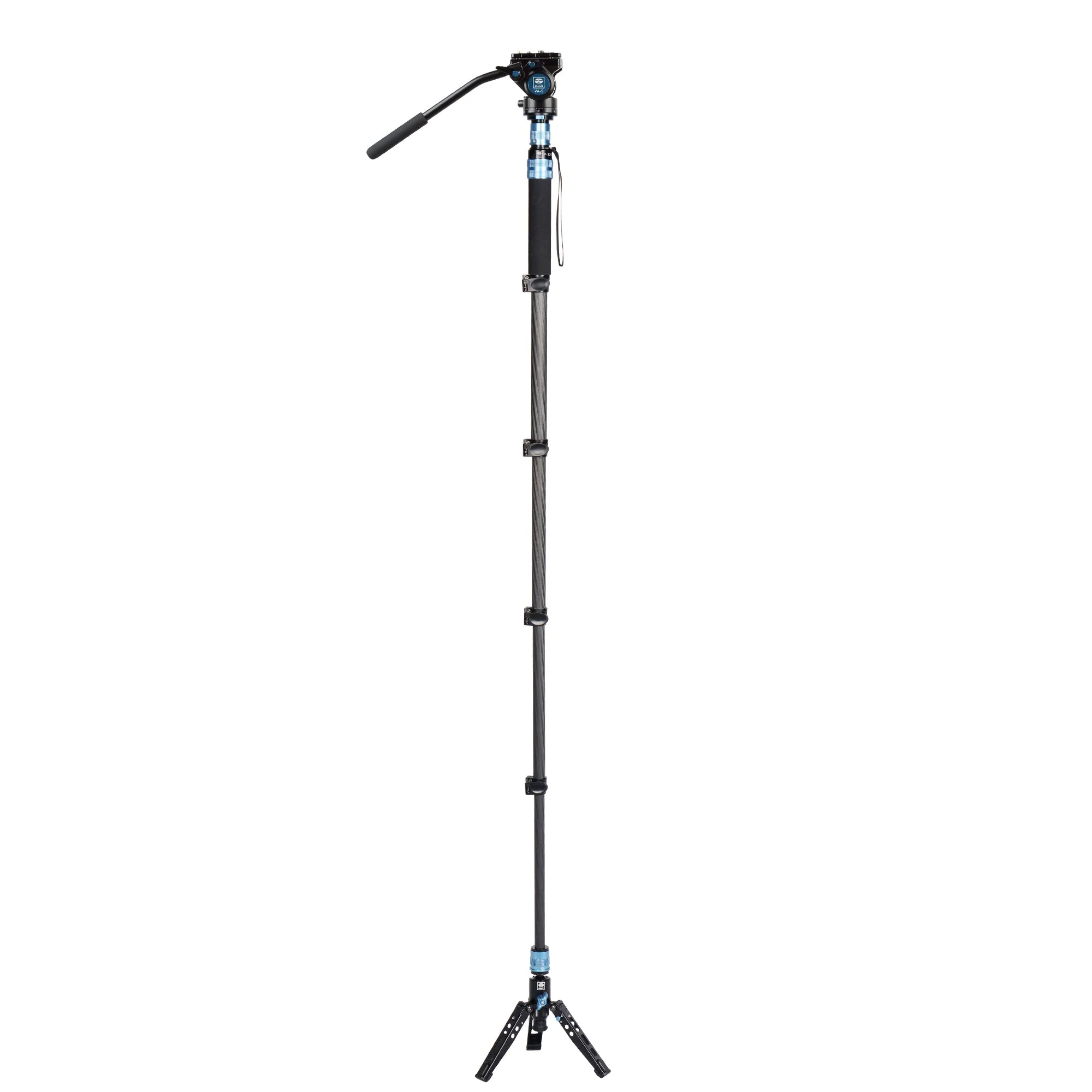 SIRUI P-325FS Carbon Einbeinstativ 148 cm mit Standspinne + Videoneiger VA-5 - Image 3