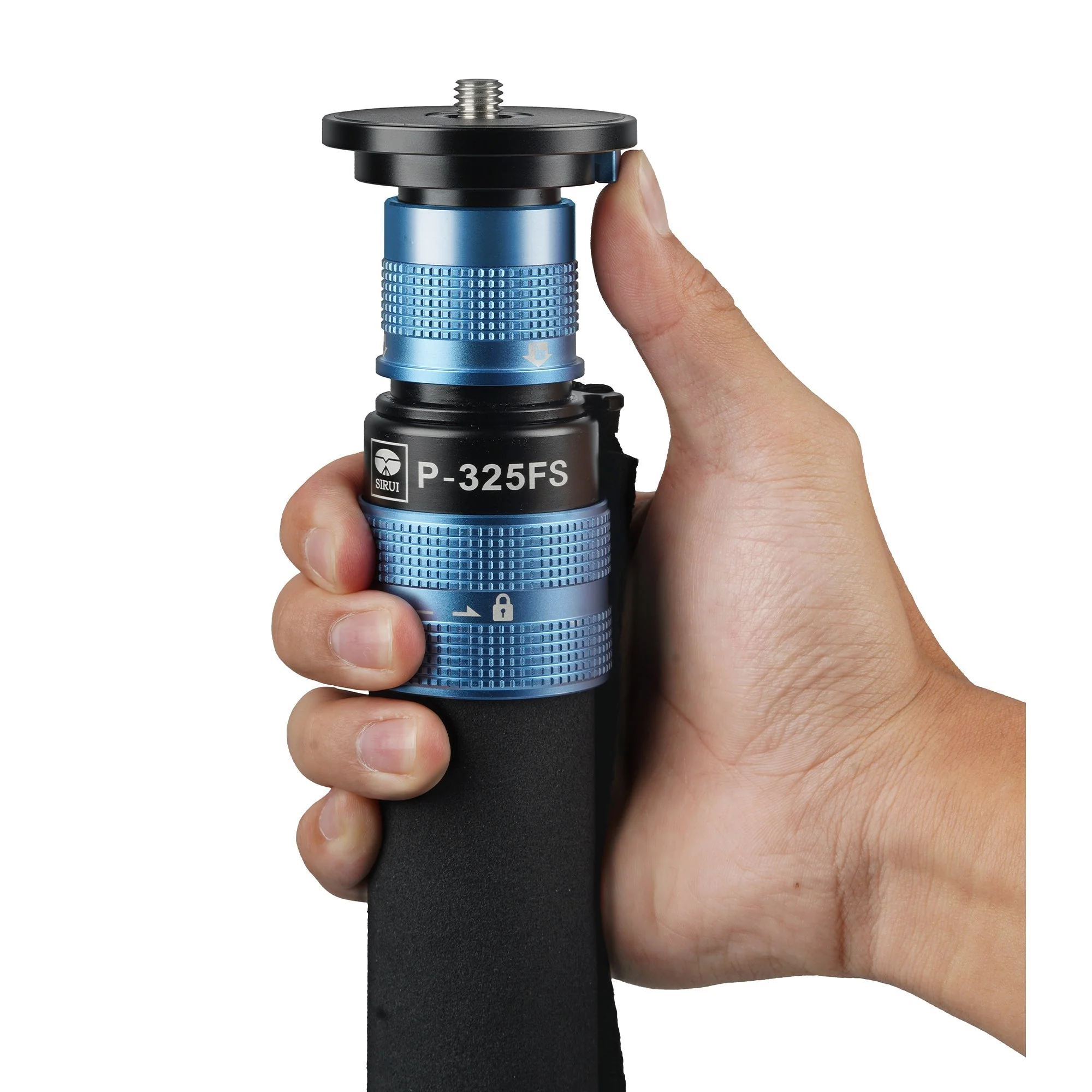 SIRUI P-325FS Carbon Einbeinstativ 149,5 cm mit Standspinne + Videoneiger VH-10 - Image 5