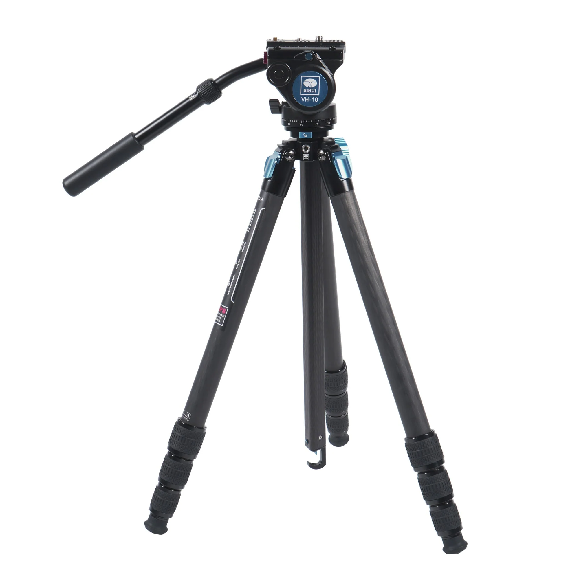 SIRUI ST-224 Superb Travel Dreibeinstativ Carbon 185 cm mit Videokopf VH-10 wasserdicht ST-Serie