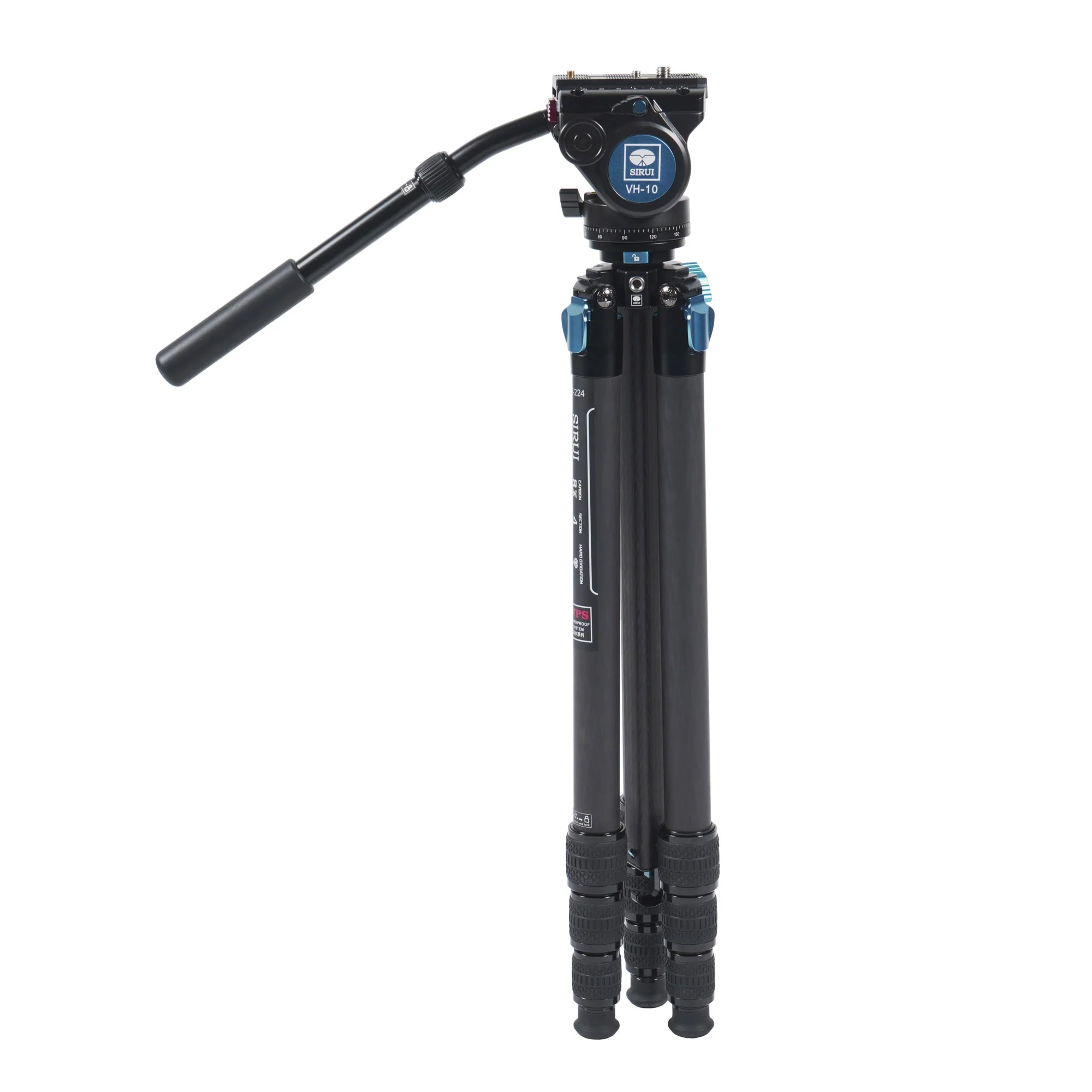 SIRUI ST-224 Superb Travel Dreibeinstativ Carbon 185 cm mit Videokopf VH-10 wasserdicht ST-Serie - Image 5