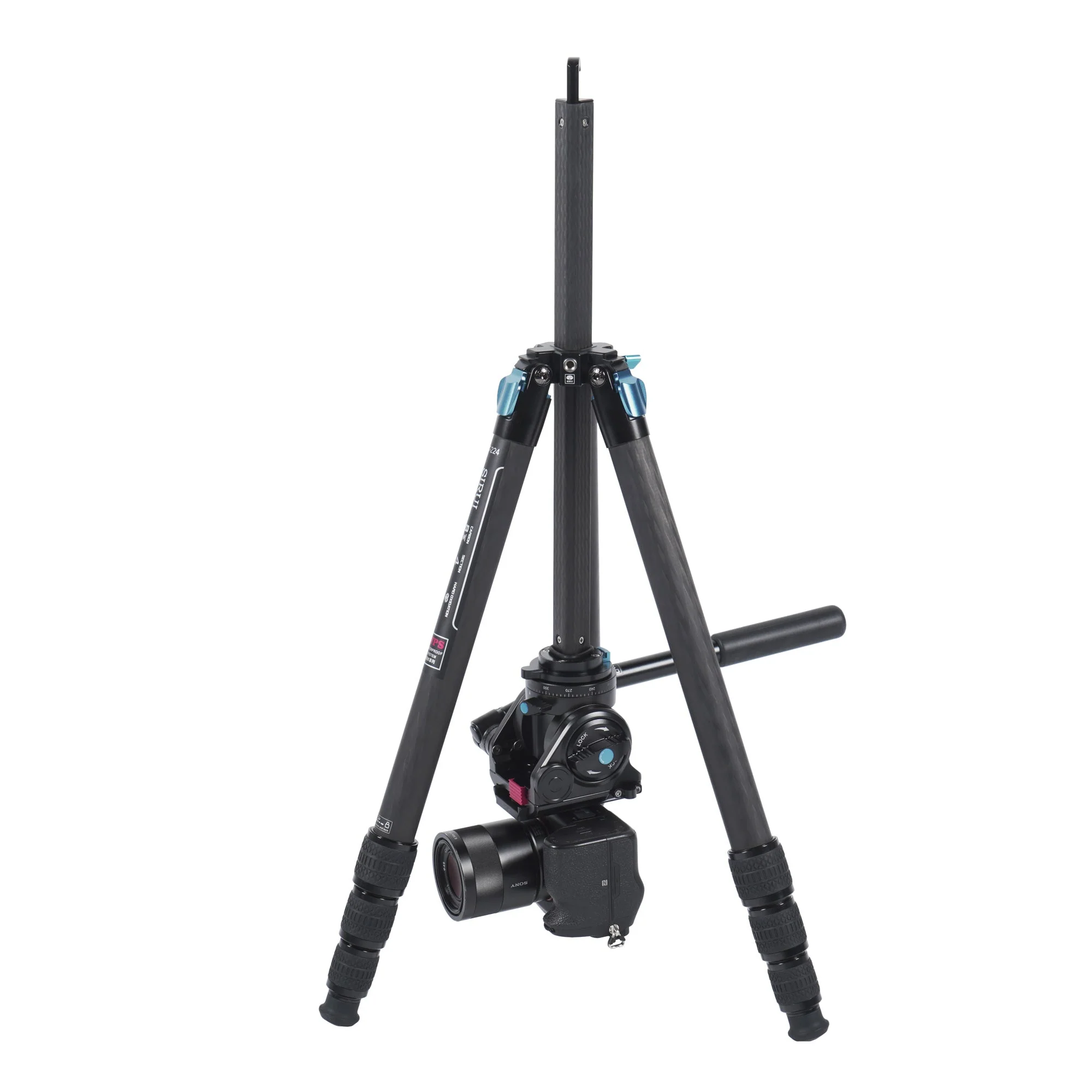 SIRUI ST-224 Superb Travel Dreibeinstativ Carbon 185 cm mit Videokopf VH-10 wasserdicht ST-Serie - Image 6