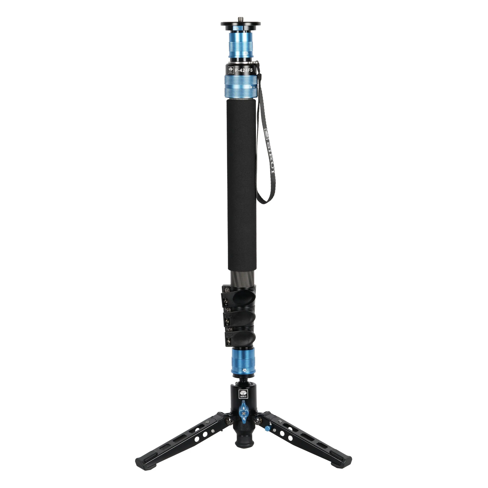 SIRUI P-424FS Carbon Einbeinstativ 160 cm mit Fliplocks + Standspinne